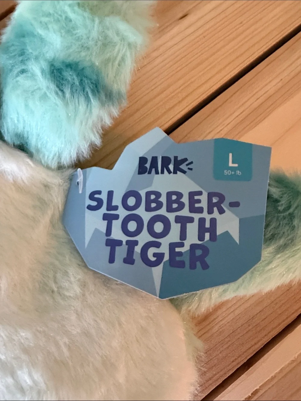 NWT Bark Slobber-Tooth Tiger Squeaky and Crinkle Toy